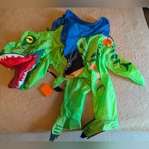 Kids Inflatable Dinosaur Costume - Green and Blue